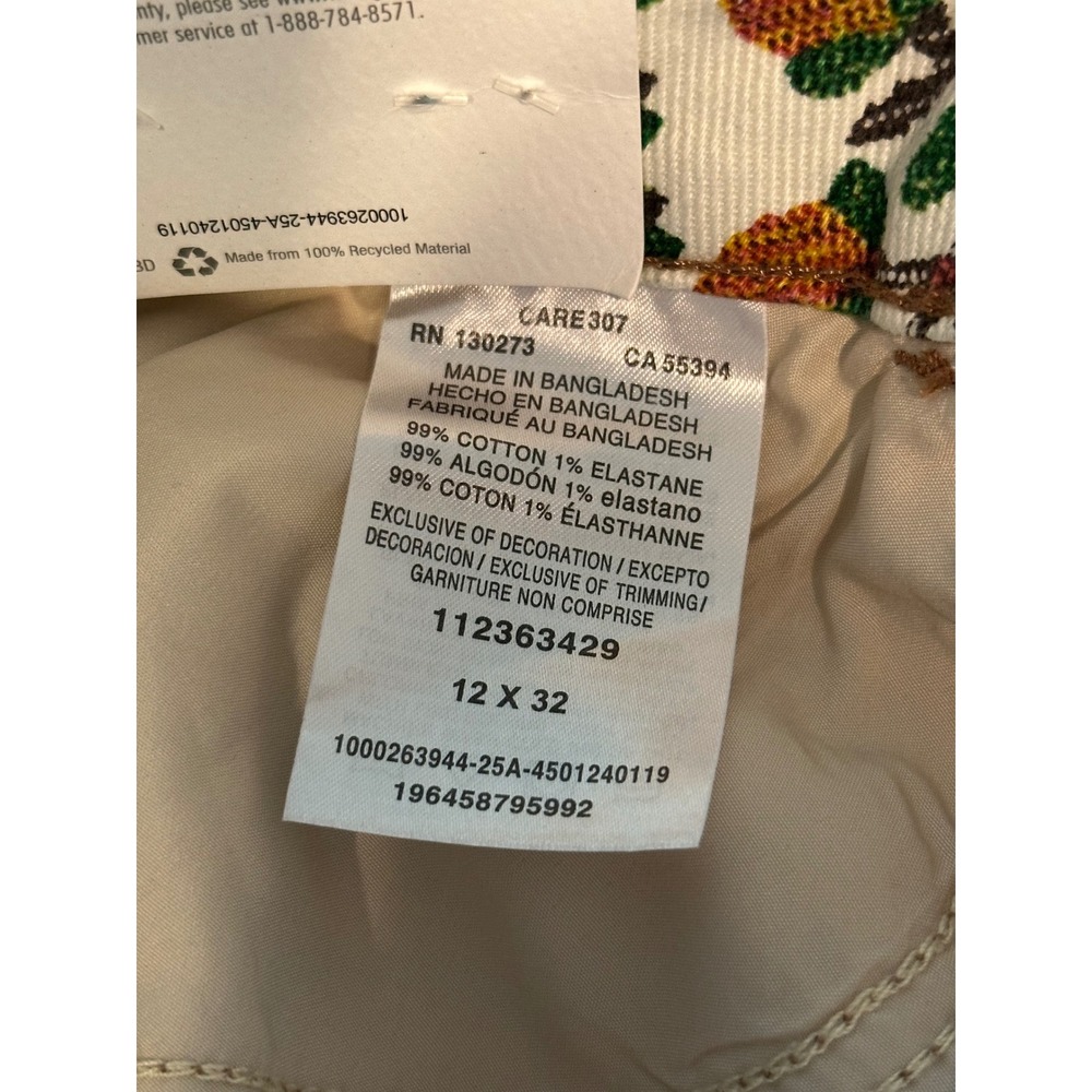 Wrangler Womens High Rise Fierce Flare Jeans Floral Damask Print 12x32 NEW - Picture 6 of 7